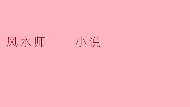 风水师  小说